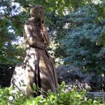 Eleanor Roosevelt in Riverside Park.